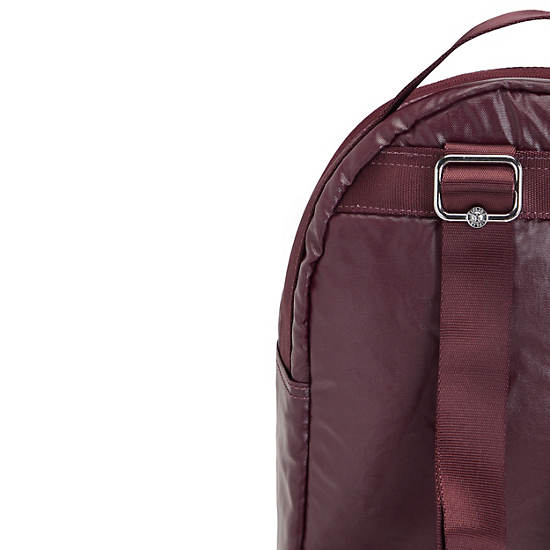 Kipling Kae Classic Metallic Backpacks Burgundy Lacquer Metallic | AU 1586BE